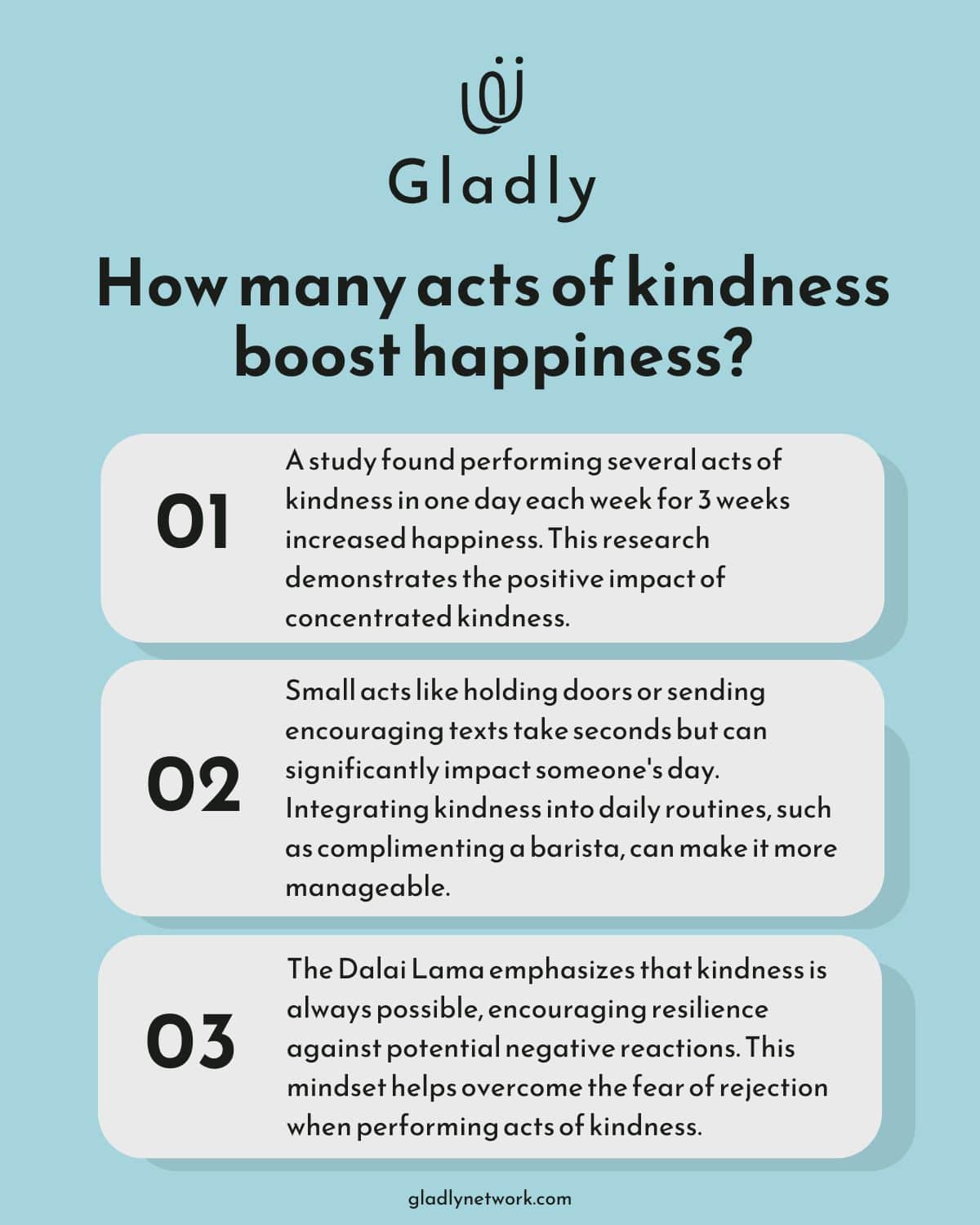 Infographic How many acts of kindness boost happiness