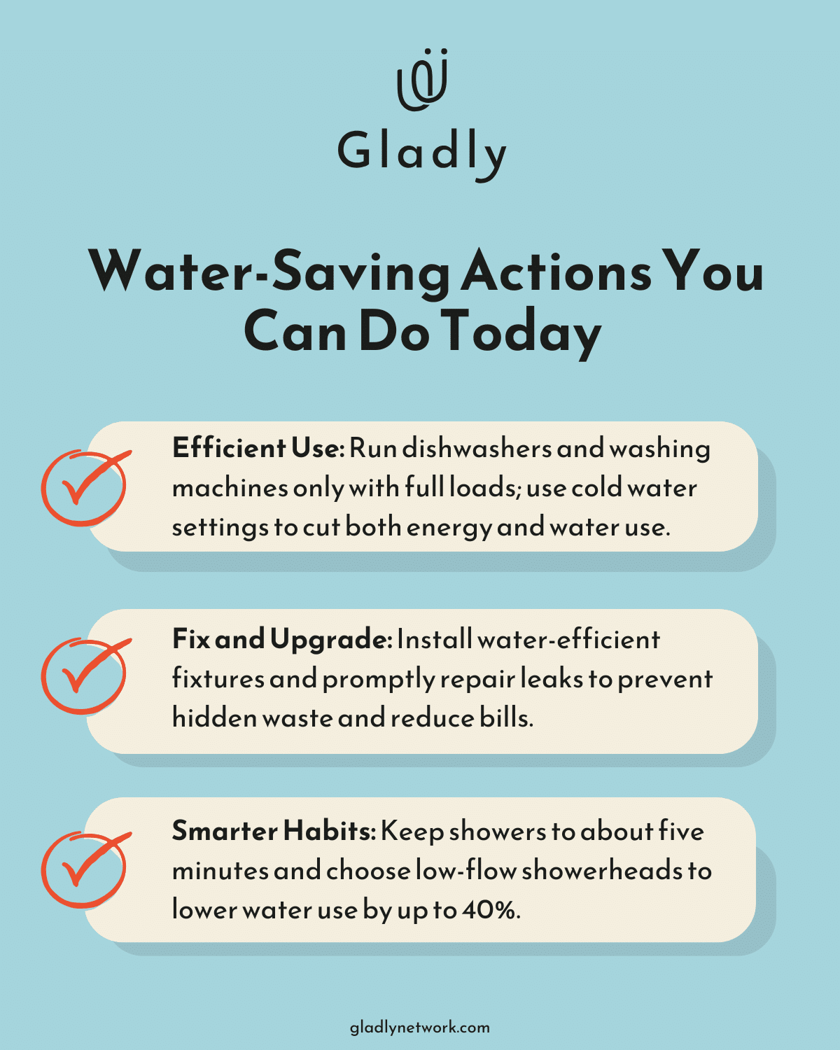Checklist of effective household water conservation steps for U.S. homes. - living sustainable life