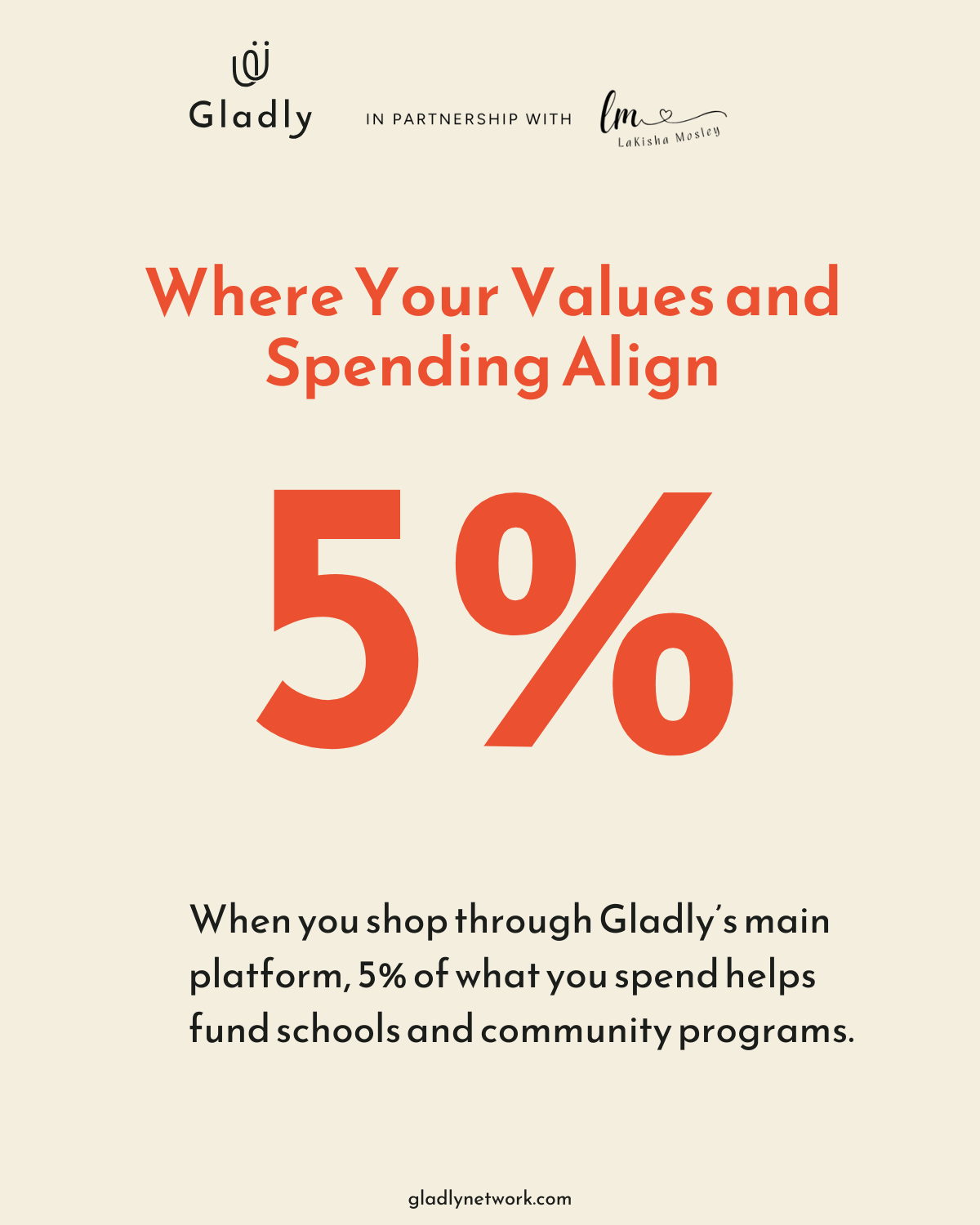 5% giveback through Gladly Travel supporting schools and communities.