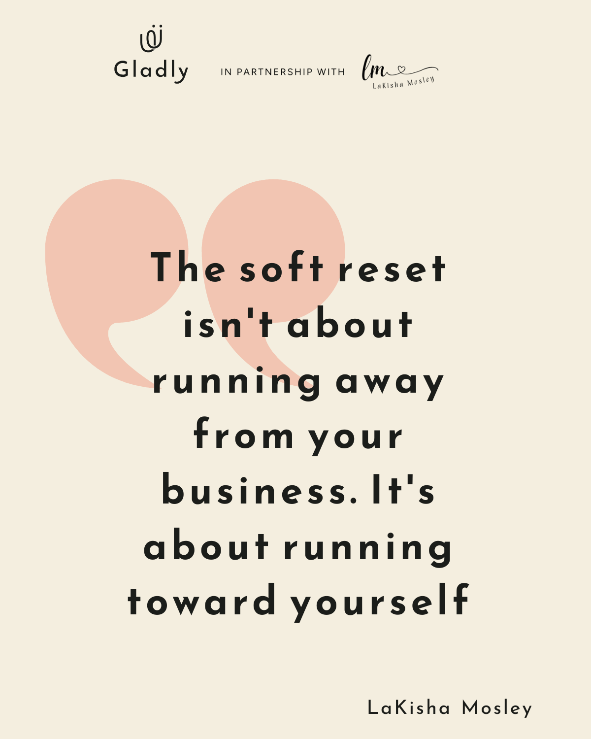 Soft reset quote about intentional rest and sustainable leadership.