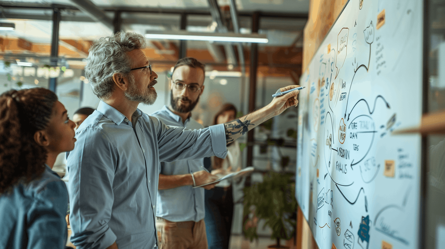 I Don’t Want to Be the Star — Why Making Others Shine Wins-cv Servant leadership in action as executive delegates authority during high-performance strategy meeting at whiteboard.